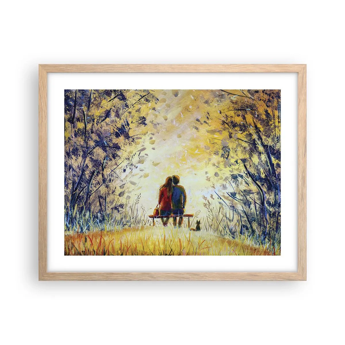 Poster in einem Rahmen aus heller Eiche - Magischer Augenblick - 50x40 cm