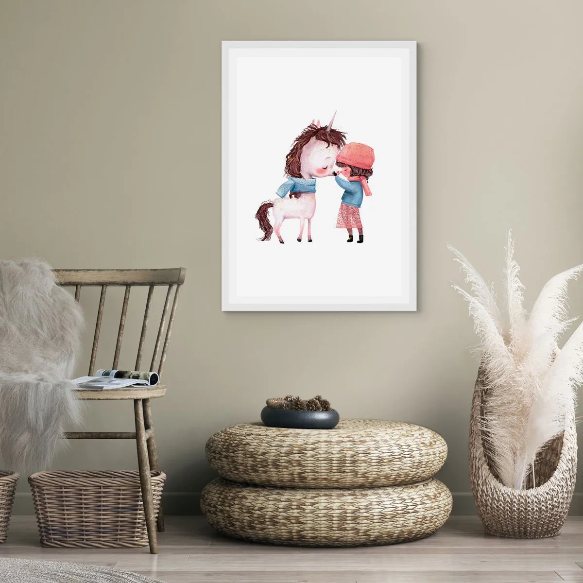 Poster in einem weißen Rahmen - Ein Wintermärchen - 61x91 cm