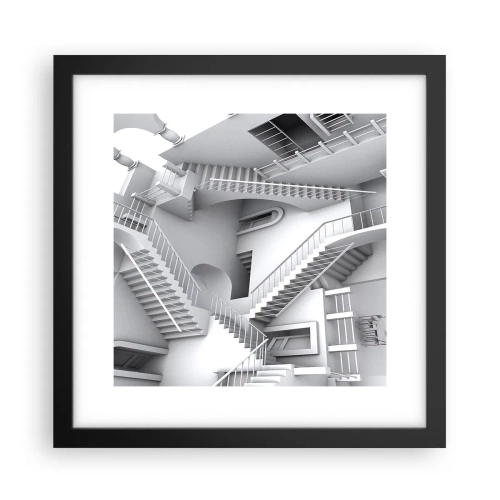 Poster in einem schwarzem Rahmen - Die Paradoxien des Weltraums - 30x30 cm