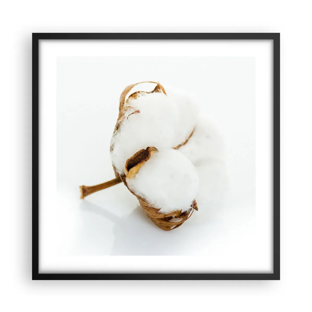 Poster in einem schwarzem Rahmen - Von Natur aus weich - 50x50 cm