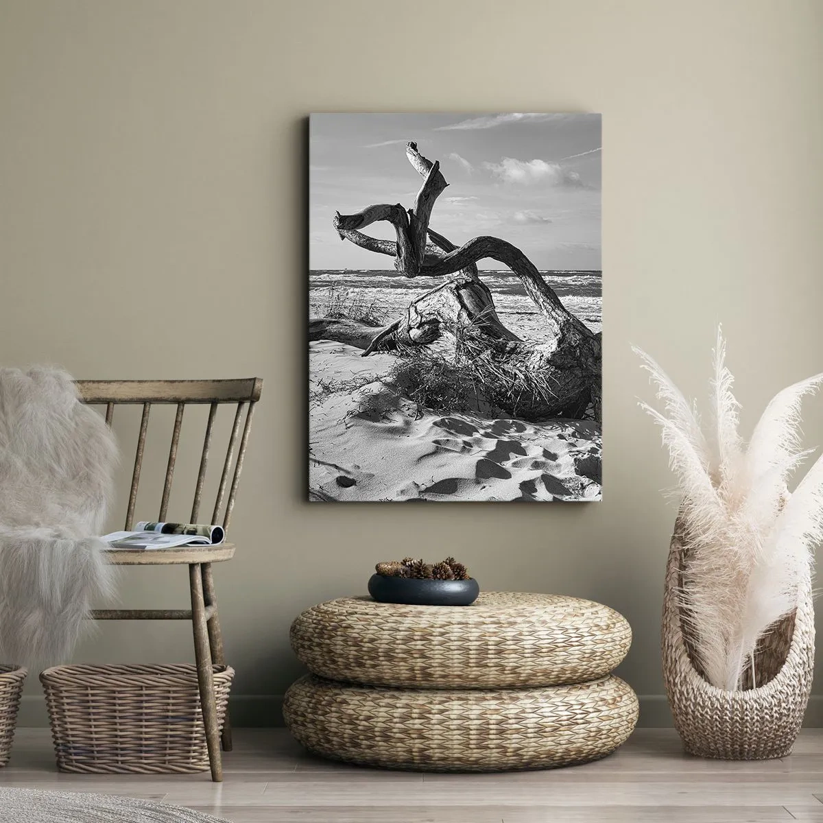 Bild auf Leinwand - Leinwandbild - Meeresskulptur - 45x80 cm