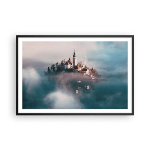 Poster in einem schwarzem Rahmen - Trauminsel - 91x61 cm