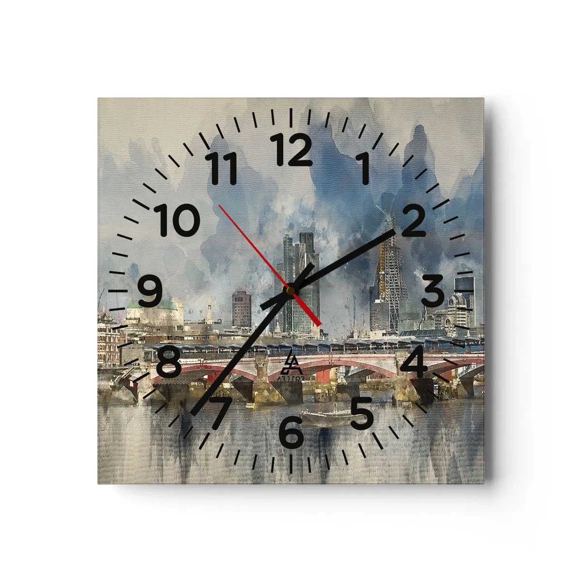 Wanduhr - Glasuhr - London in seiner ganzen Pracht - 30x30 cm