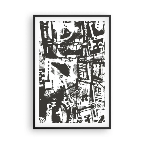 Poster in einem schwarzem Rahmen - Ordnung oder Chaos? - 61x91 cm