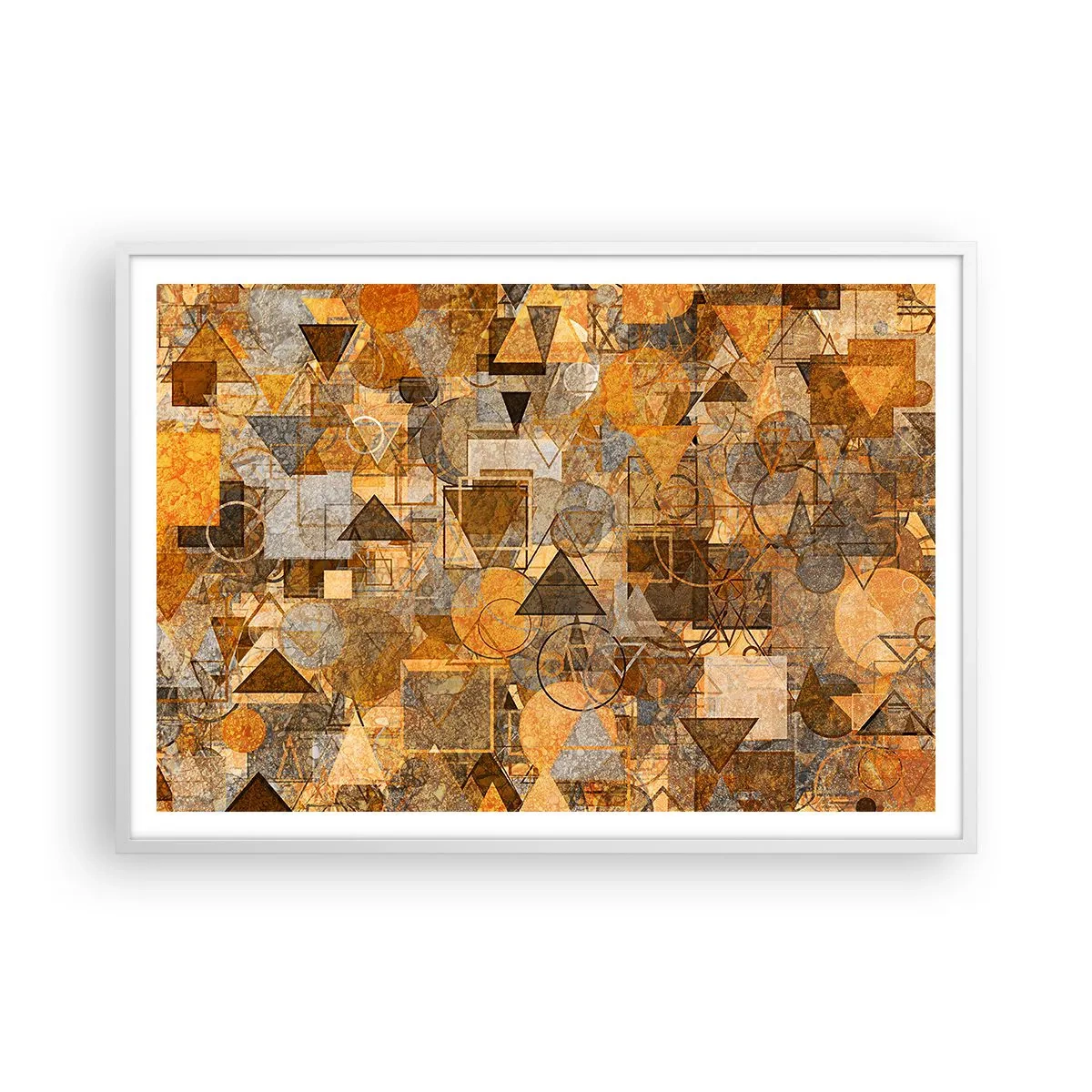 Poster in einem weißen Rahmen - Die Welt in Form - 100x70 cm