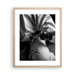 Poster in einem Rahmen aus heller Eiche - Kriegerseele - 40x50 cm