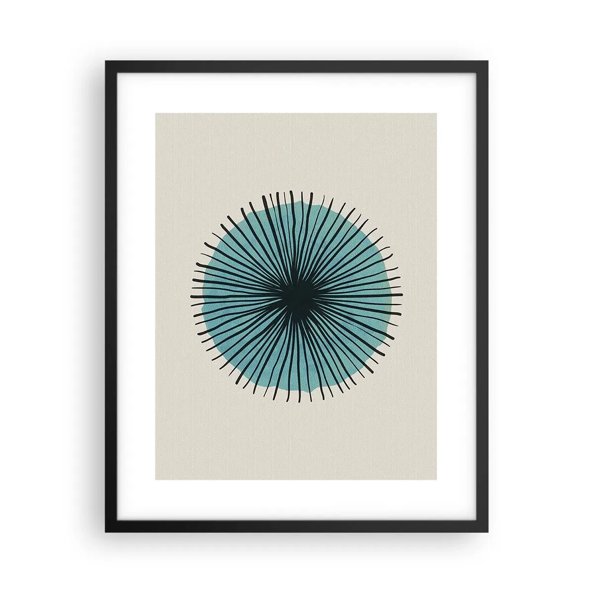 Poster in einem schwarzem Rahmen - Strahlend im Blau - 40x50 cm