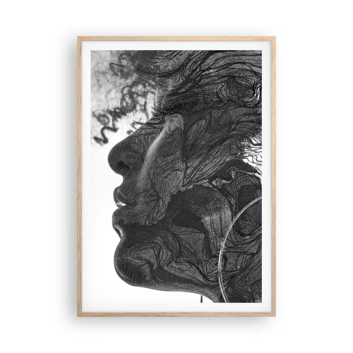 Poster in einem Rahmen aus heller Eiche - Verstrickt in Träume - 70x100 cm