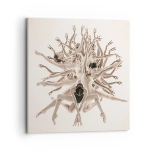 Bild auf Leinwand - Leinwandbild - Aufblühen im Tanz - 70x70 cm