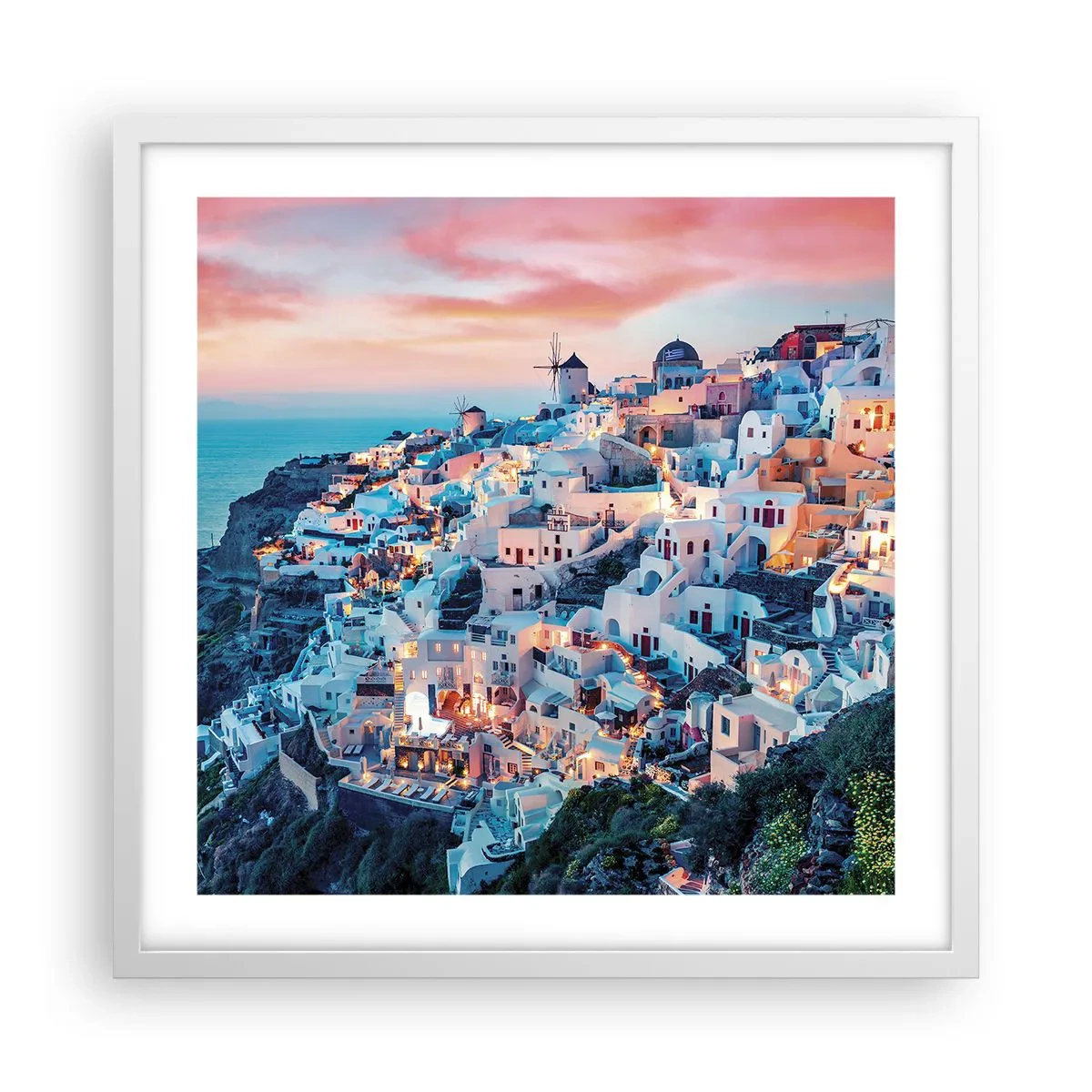 Poster in einem weißen Rahmen - Dein toller griechischer Urlaub - 50x50 cm