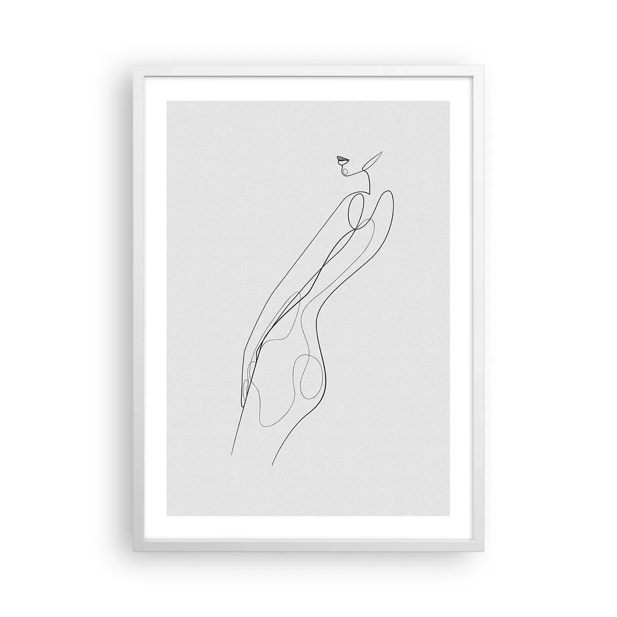 Poster in einem weißen Rahmen - Bloß ein Versprechen - 50x70 cm