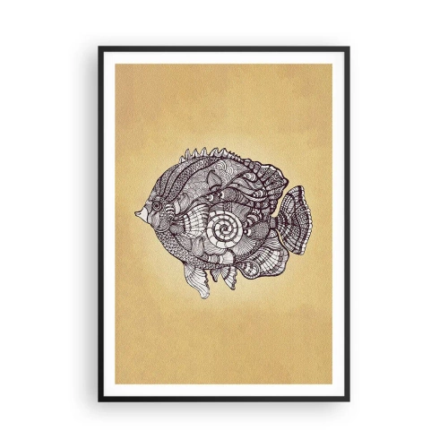 Poster in einem schwarzem Rahmen - Aus dem Ozean der Ornamente - 70x100 cm