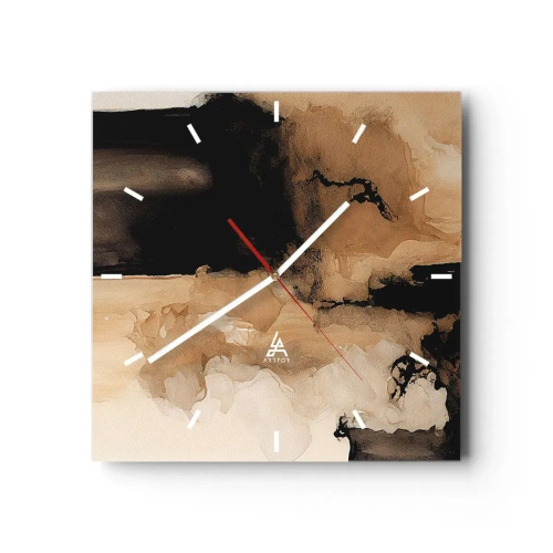 Wanduhr - Glasuhr - Faszinierende Abstraktion - 40x40 cm
