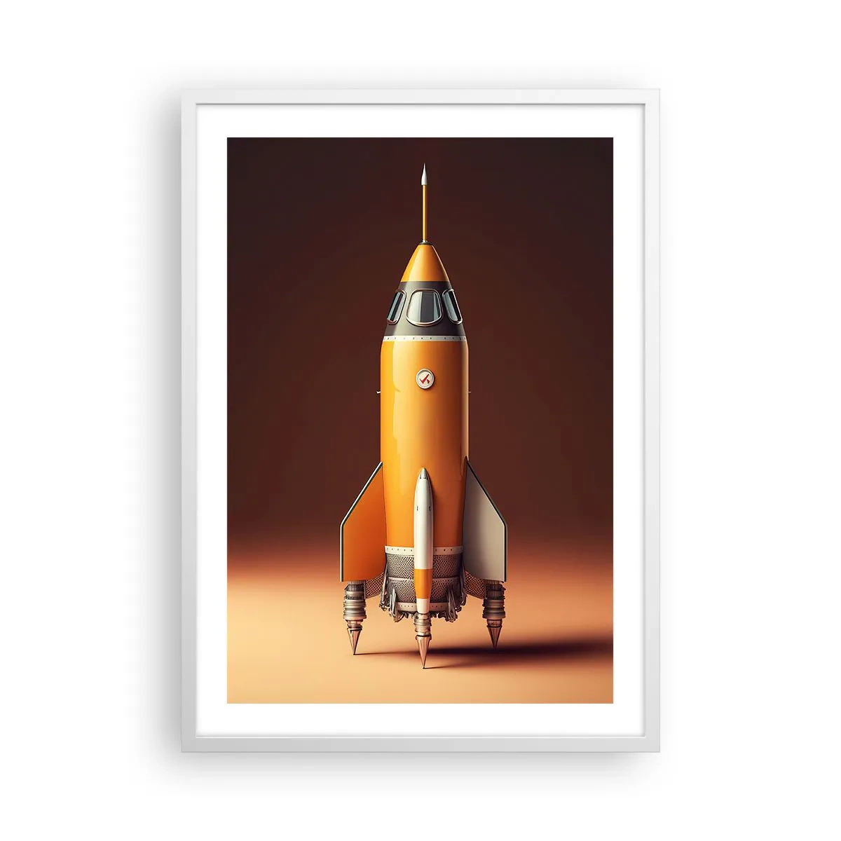 Poster in einem weißen Rahmen - Es beginnt mit einem Traum - 50x70 cm