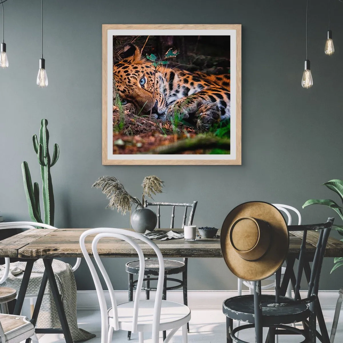 Poster in einem Rahmen aus heller Eiche - Vertrau mir - 50x50 cm