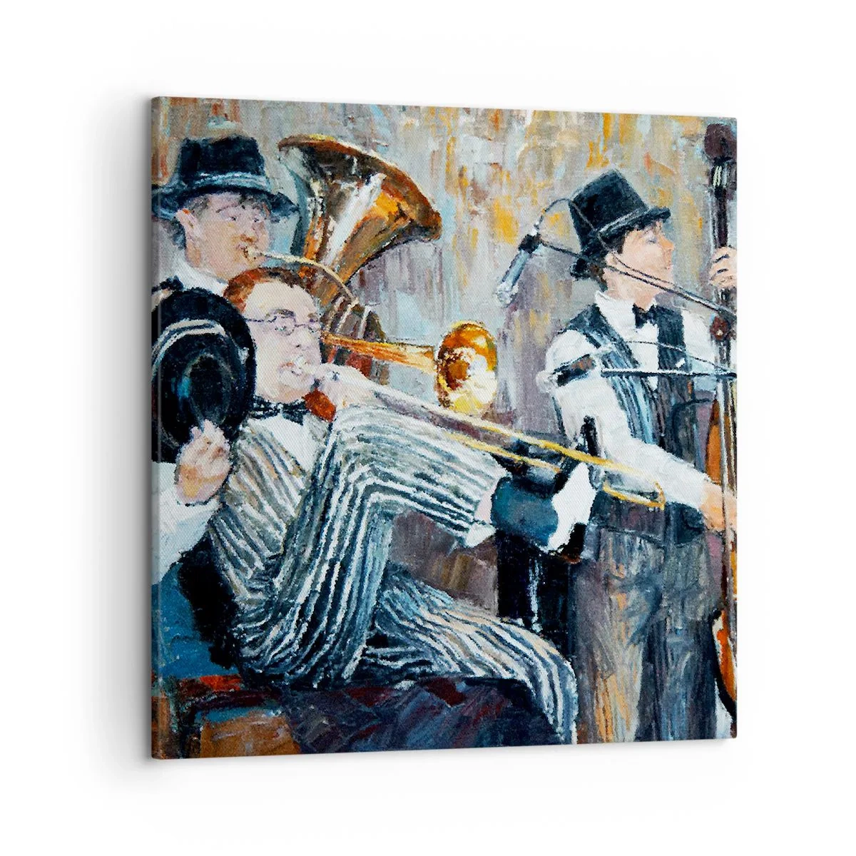 Bild auf Leinwand - Leinwandbild - Der ganze Jazz - 50x50 cm