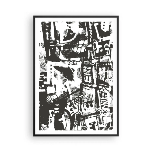 Poster in einem schwarzem Rahmen - Ordnung oder Chaos? - 70x100 cm