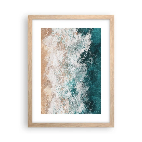 Poster in einem Rahmen aus heller Eiche - Meeresgeschichten - 30x40 cm