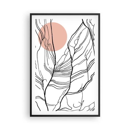 Poster in einem schwarzem Rahmen - In einem Netz aus Zweigen - 61x91 cm