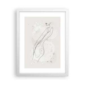 Poster in einem weißen Rahmen - Der Blick schweift - 30x40 cm