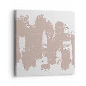 Bild auf Leinwand - Leinwandbild - Abstraktion in zartem Rosa - 40x40 cm
