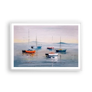 Poster in einem weißen Rahmen - Wohlverdiente Ruhe - 91x61 cm