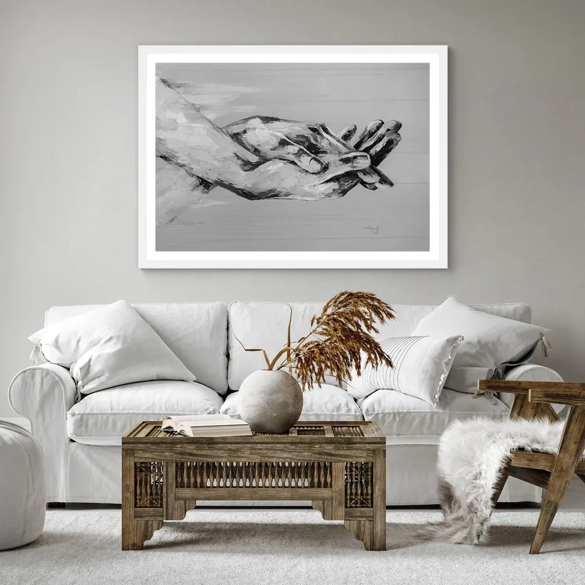 Poster in einem weißen Rahmen - Anfang… - 100x70 cm