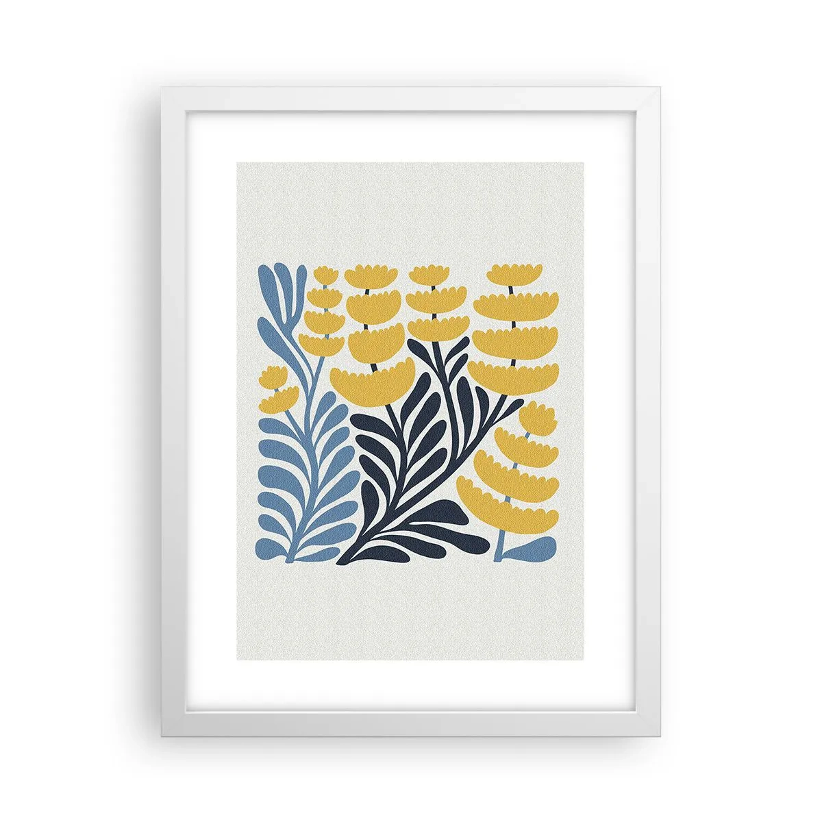 Poster in einem weißen Rahmen - Sonniges Blumenbeet - 30x40 cm