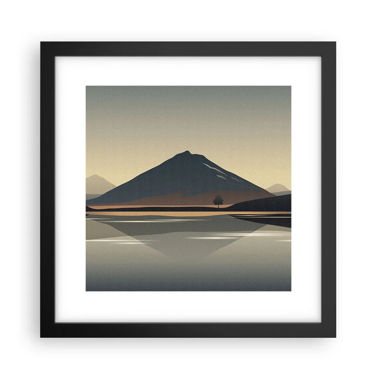 Poster in einem schwarzem Rahmen - Spiegelreflexion - 30x30 cm