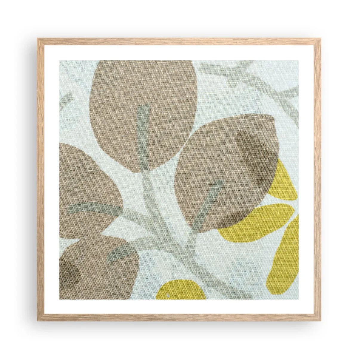 Poster in einem Rahmen aus heller Eiche - Komposition in voller Sonne - 60x60 cm