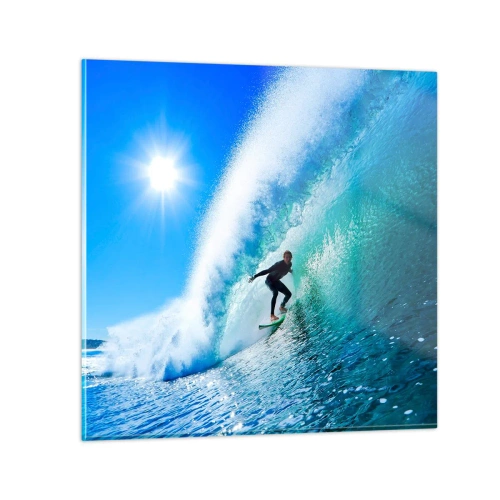 Glasbild - Bild auf glas - Durch das große Blau - 70x70 cm