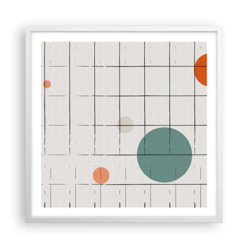 Poster in einem weißen Rahmen - Gefangen. Wir oder sie? - 60x60 cm