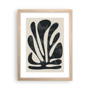 Poster in einem Rahmen aus heller Eiche - Vielfingrige Abstraktion - 30x40 cm