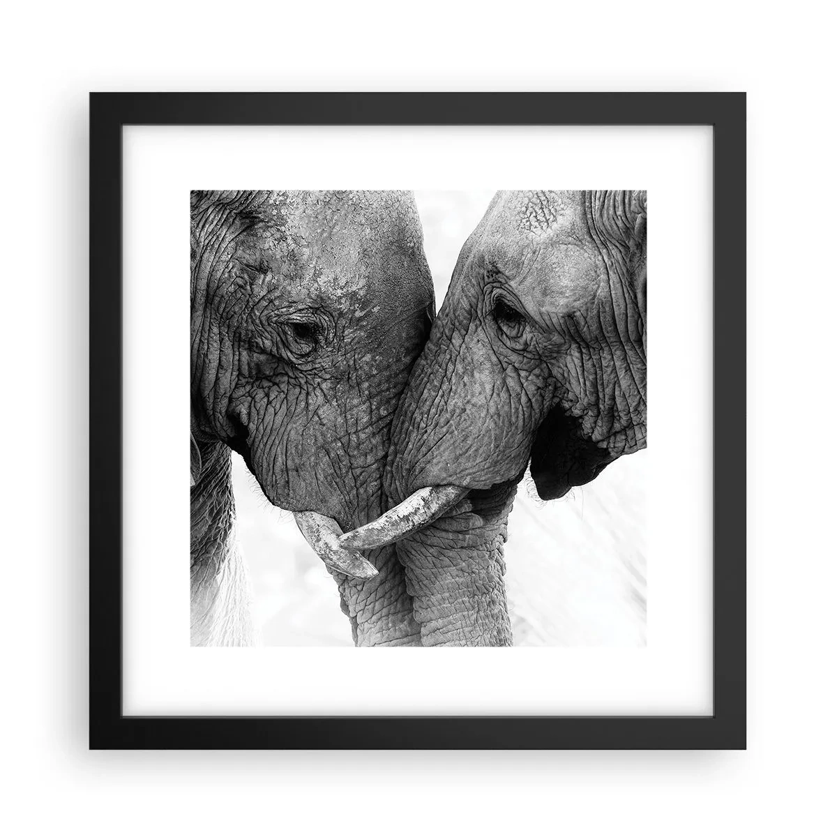 Poster in einem schwarzem Rahmen - Herzliches Geständnis - 30x30 cm