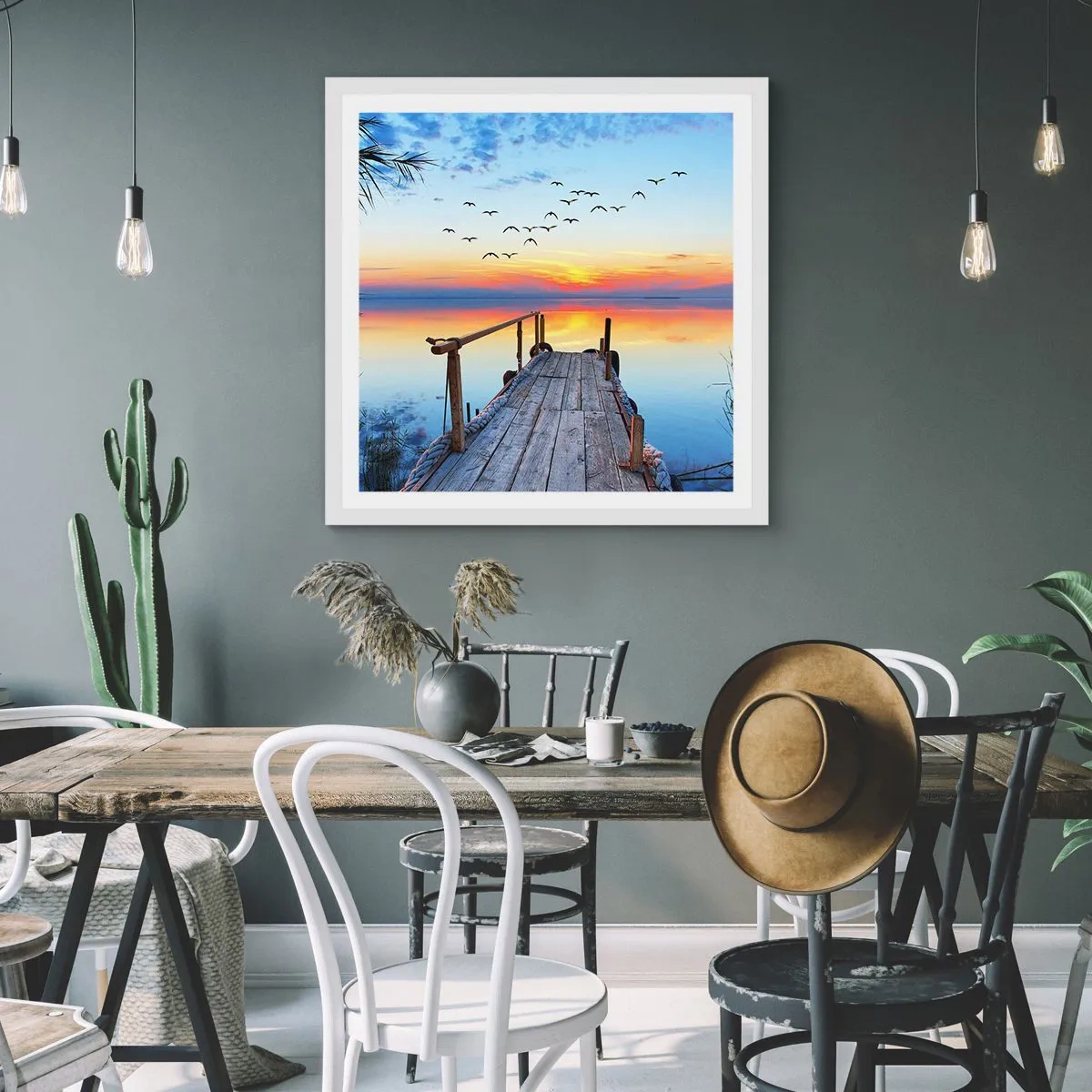 Poster in einem weißen Rahmen - Es ist Zeit, zurückzukehren ... - 50x50 cm