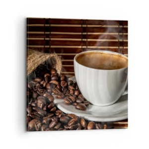 Bild auf Leinwand - Leinwandbild - Die Schwärze von Kohle, die Klarheit von Bernstein - 70x70 cm