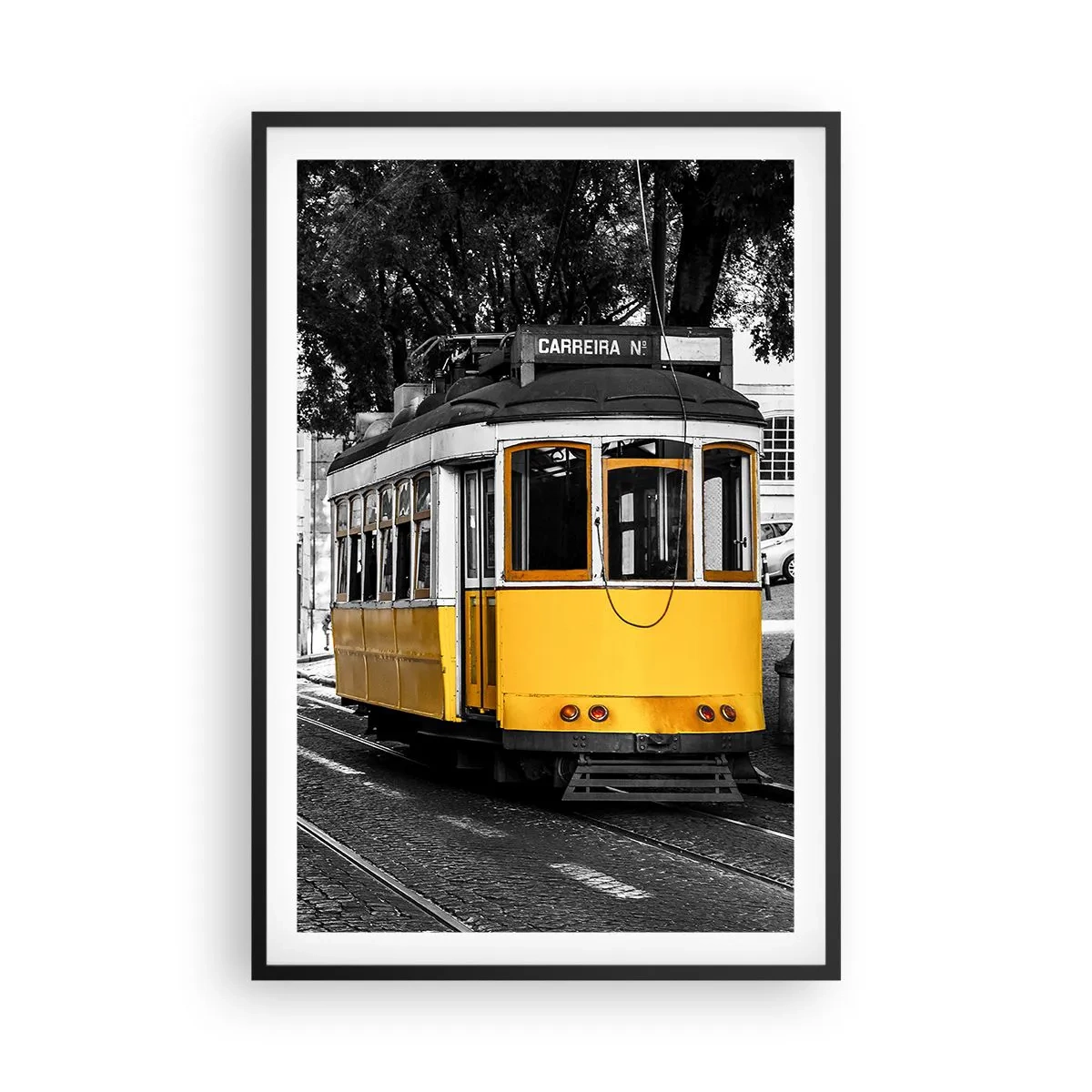 Poster in einem schwarzem Rahmen - Und Fado im Hintergrund - 61x91 cm