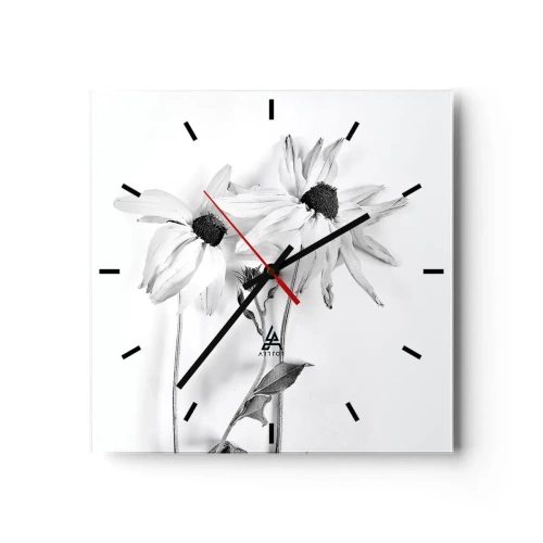 Wanduhr - Glasuhr - Niemand will allein sein - 40x40 cm