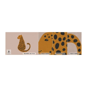 Fototapeten Muster Premium Sand - Leopardenmuster ist ein modisches Muster - Für Kinder, Panther, Tiere - 100x30 cm