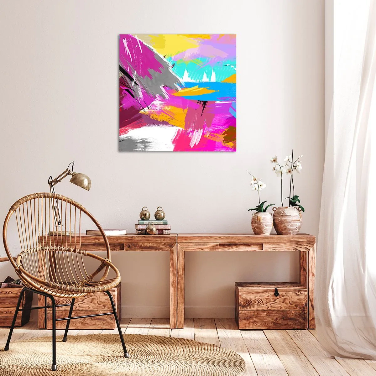 Bild auf Leinwand - Leinwandbild - Und nochmal und nochmal und nochmal wieder - 50x50 cm