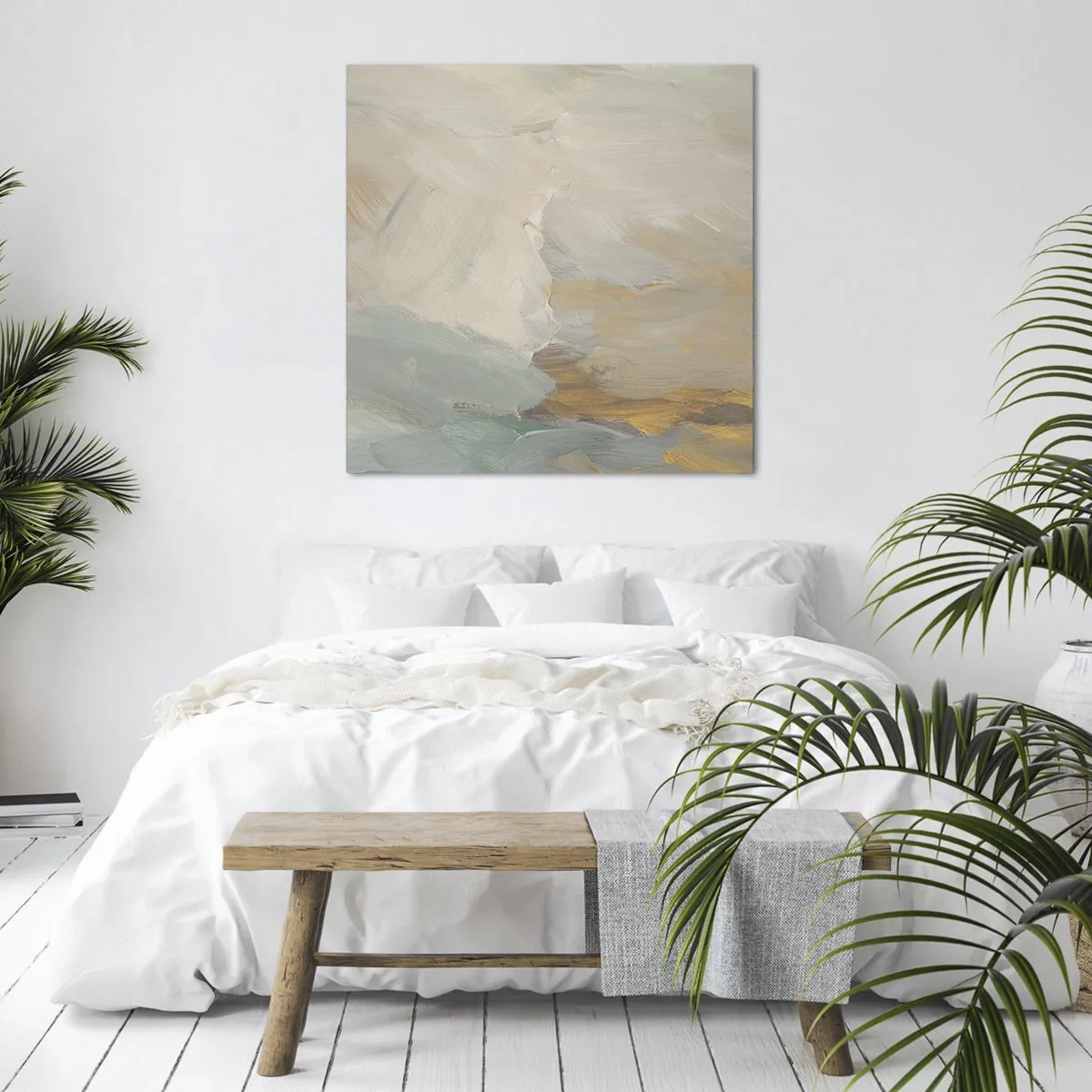 Bild auf Leinwand - Leinwandbild - Abstraktion – das Land der Sanftheit - 70x70 cm