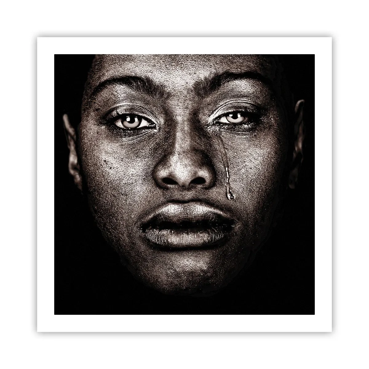 Poster - Eine Träne - 60x60 cm