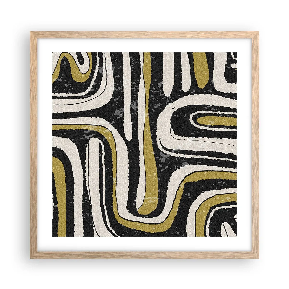 Poster in einem Rahmen aus heller Eiche - Komposition: Straßen und Gassen - 50x50 cm