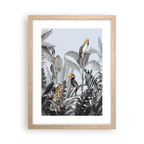 Poster in einem Rahmen aus heller Eiche - Afrikanisches Märchen - 30x40 cm