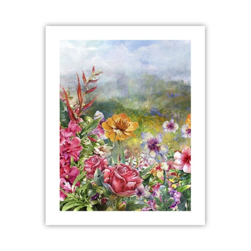 Poster - Ein Garten, der verrückt geworden ist - 40x50 cm