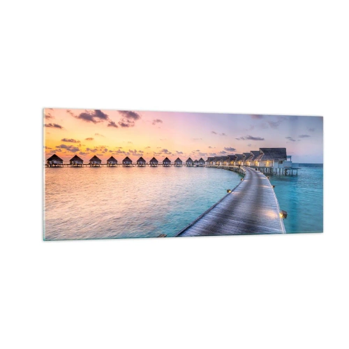 Glasbild - Bild auf glas - Urlaub - zurück zu den Quellen - 100x40 cm