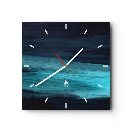 Wanduhr - Glasuhr - Gehen Sie mit dem Strom - 40x40 cm
