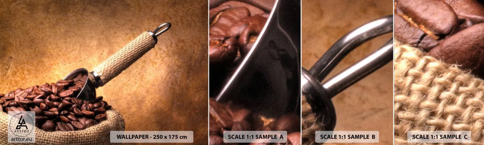 Fototapetenmuster Standard Eco - An der Quelle des Geschmacks - Gastronomie, Kaffee, Aroma - 100x30 cm