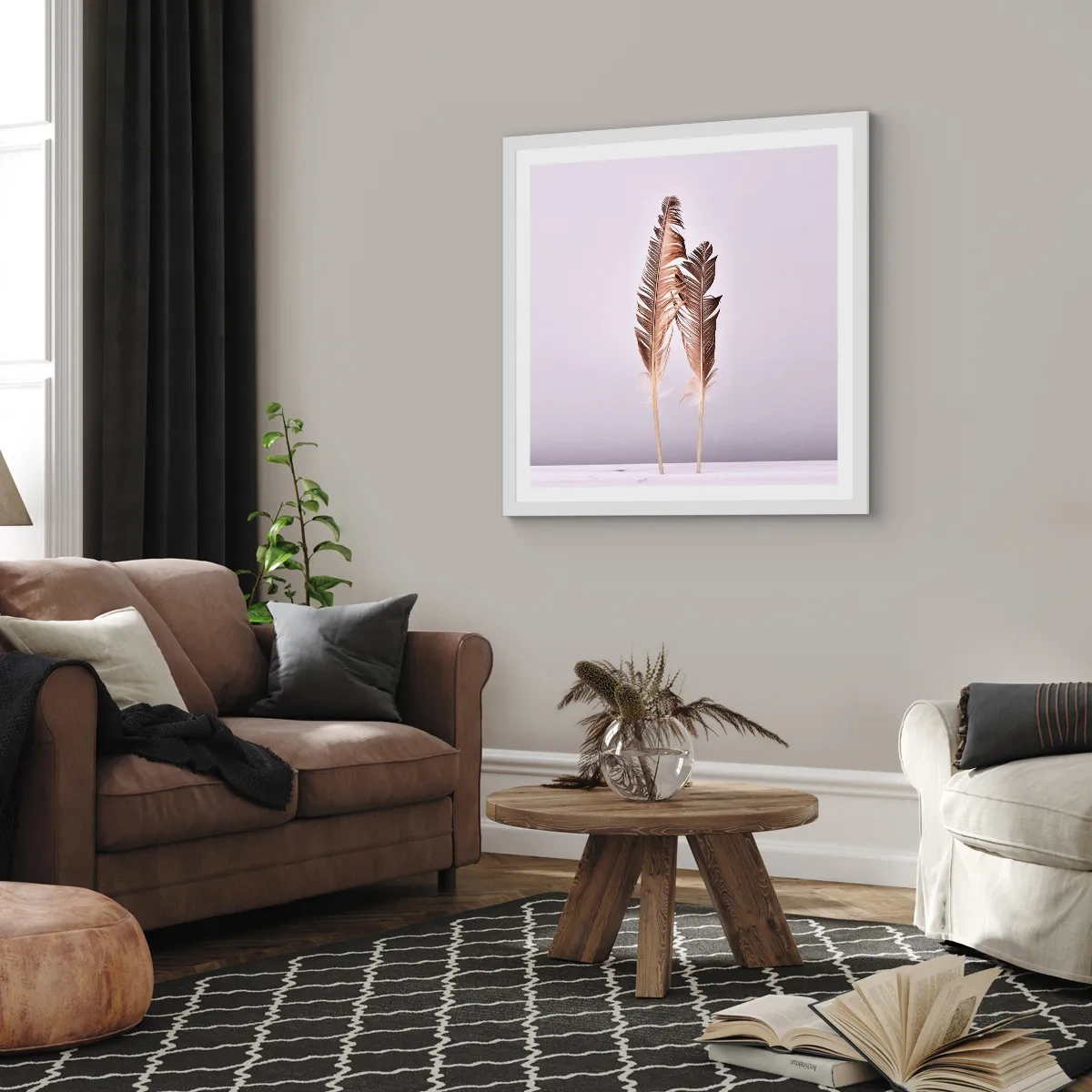 Poster in einem weißen Rahmen - Gegen das Nichts - 30x30 cm