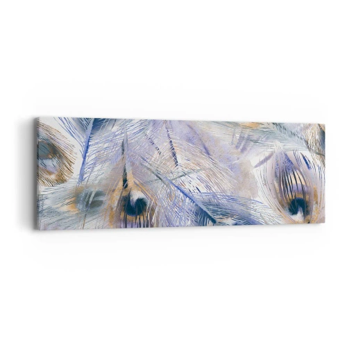 Bild auf Leinwand - Leinwandbild - Pfau-Komposition - 90x30 cm